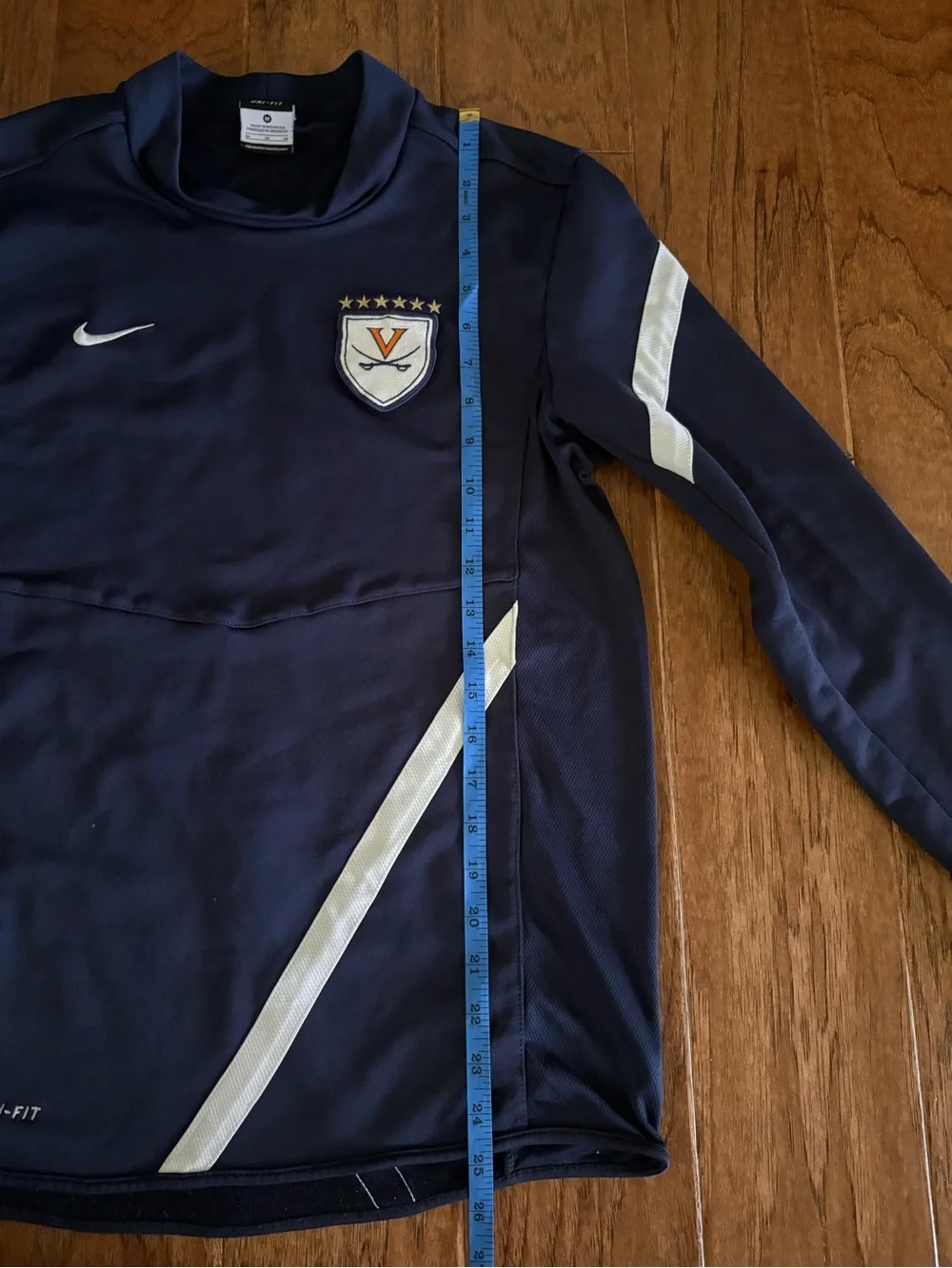 Nike Dri-fit University of Virginia Long Sleeve Training Pullover Lined Soccer M